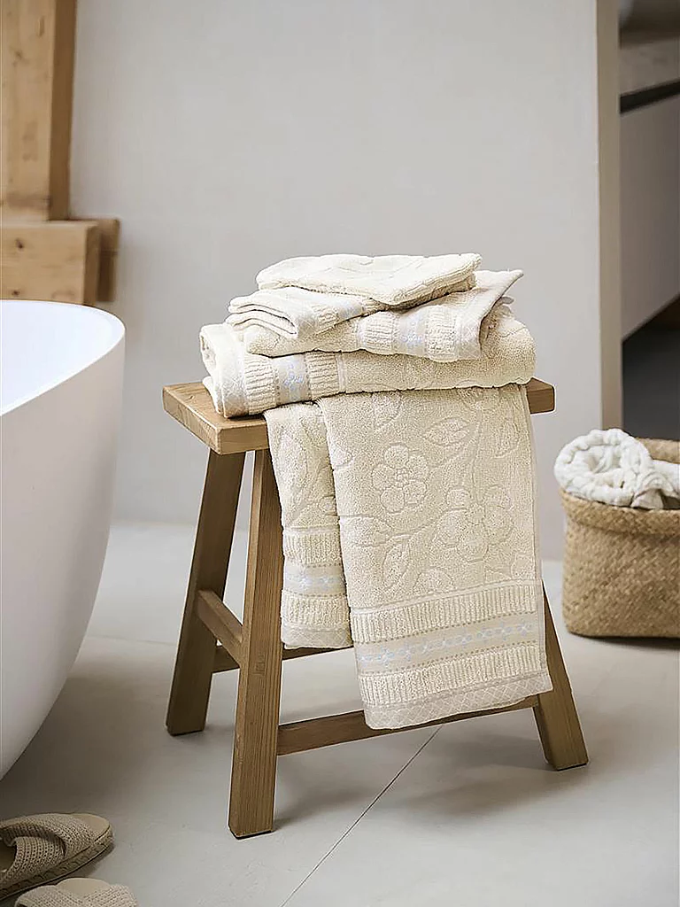 PIP STUDIO Drap de douche JASMIN JACQUARD 70x140cm Sable beige